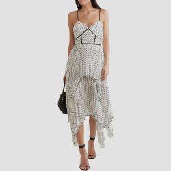 Pre Owned Self Portrait Polyester Midi Dress 8