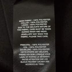 Pre Owned Self-Portrait Black Checkered Crepe Peplum Top S