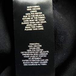 Pre Owned Self-Portrait Black Studded Crepe Ruched Long Dress S