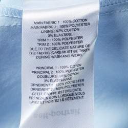 Pre Owned Self-Portrait Blue Guipure Lace Cotton Mini Dress M