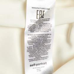 مملوكة مسبقًا Self-Portrait Cream Boucle & Chiffon Tailored Midi Dress S