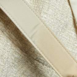 مملوكة مسبقًا Self-Portrait Cream Boucle & Chiffon Tailored Midi Dress S