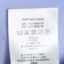 Pre Owned Self-Portrait Purple Polka Dot Crepe Pleated Mini Dress L