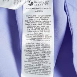 Pre Owned Self-Portrait Purple Polka Dot Crepe Pleated Mini Dress L