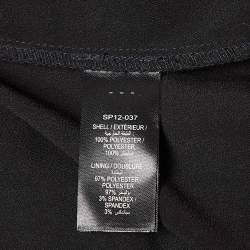 Pre Owned Self-Portrait Navy Blue Star Pattern Guipure Lace Ruffled Mini Dress S