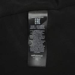 Pre Owned Self-Portrait Black Cluster Sequin Synthetic Taffeta Mini Dress M