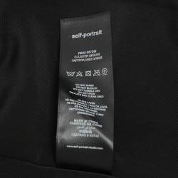 Pre Owned Self-Portrait Black Cluster Sequin Synthetic Taffeta Mini Dress M