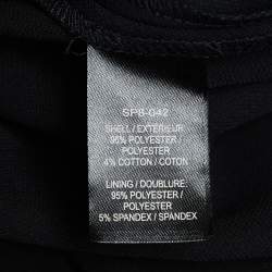 Pre Owned Self Portrait Black Crepe Cut-Out Ayelette Midi Dress L