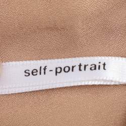 Pre Owned Self-Portrait Light Blue Lace Maxi Dress S