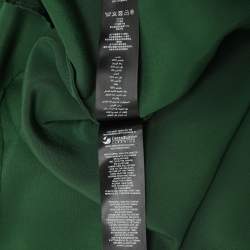 Pre Owned Self-Portrait Green Chiffon Fabric Maxi Dress M