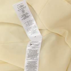 Pre Owned Self-Portrait Yellow Jacquard Fabric Belted Sleeveless Maxi Dress M