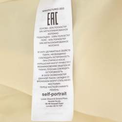 Pre Owned Self-Portrait Yellow Jacquard Fabric Belted Sleeveless Maxi Dress M