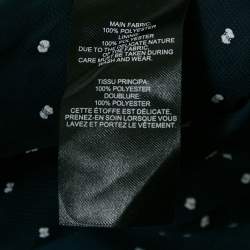 Pre Owned Self-Portrait Navy Blue Fil-Coupe Crepe Asymmetric Top M