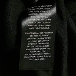 Pre Owned فستان ميدي سيلف بورتريت أسود دانتيل حلقات وحافة مموجة مقاس كبير - لارج