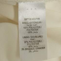 Pre Owned Self-Portrait White Star Pattern Lace Tiered Mini Dress M