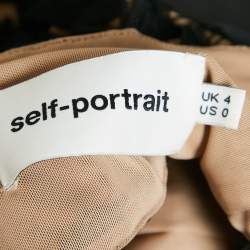 مملوكة مسبقًا Self-Portrait Black Guipure Lace Sleeveless Midi Dress XS