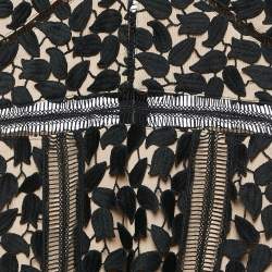 مملوكة مسبقًا Self-Portrait Black Guipure Lace Sleeveless Midi Dress XS