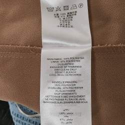 Pre Owned Self-Portrait Blue Guipure Lace Ruffled Mini Dress M