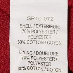 Pre Owned Self-Portrait Red Broderie Anglaise Chiffon Tiered Mini Dress S