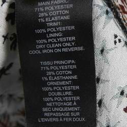 Pre Owned Self-Portrait Black/Multicolor Jacquard Cut-Out Detail Sleeveless Mini Dress S