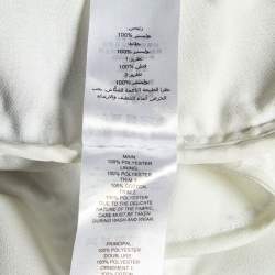 Pre Owned Self-Portrait Navy Blue Wavy Guipure Lace Mini Dress S