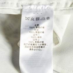 Pre Owned Self-Portrait Navy Blue Wavy Guipure Lace Mini Dress S