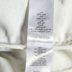 Pre Owned Self-Portrait Navy Blue Wavy Guipure Lace Mini Dress S