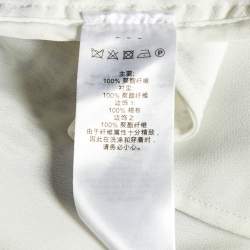 Pre Owned Self-Portrait Navy Blue Wavy Guipure Lace Mini Dress S