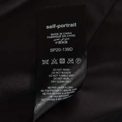 Pre Owned Self-Portrait Black Crystal Embellished Velvet Blazer S