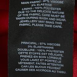 مملوكة مسبقًا فستان طويل سيلف بورتريه كريب أحمر بأكمام منتفخة مجمع مقاس متوسط - ميديوم