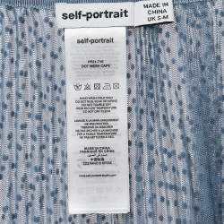 Self-Portrait Blue Dot Mesh Cape S/M