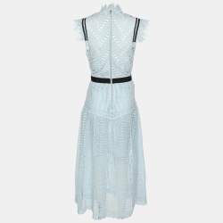 Self-Portrait Blue Lace Midi Dress M