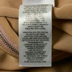 Pre Owned فستان سيلف بورتريه متوسط تول مطرز وردي فاتح متعدد الطبقات