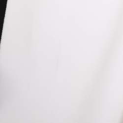 Self-Portrait White Stretch Crepe Tie Neck Top XS