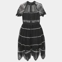 Self-Portrait Black Lace Mini Dress S