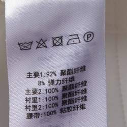 Pre Owned Self-Portrait White Satin & Crepe Off-The-Shoulder Jumpsuit M