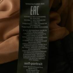 Pre Owned Self-Portrait Black Mesh Embellished Detail Ruched Mini Dress S