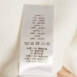 Pre Owned Self-Portrait White Knit Lace Trimmed Mini Shift Dress S