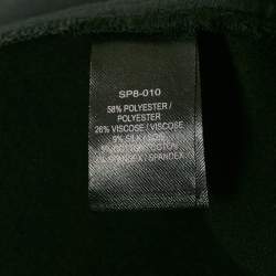 Pre Owned Self-Portrait Black Lace Trim Crepe Jumpsuit S