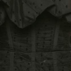 Pre Owned Self-Portrait Black Flocked Tulle Strapless Mini Dress M 