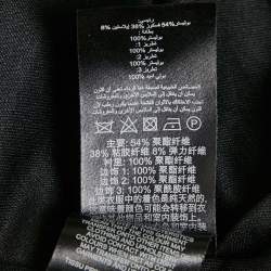 Pre Owned Self-Portrait Black & Blue Fil Coupe Jersey Cold Shoulder Midi Dress M