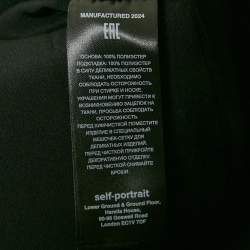 مملوكة مسبقًا Self-Portrait Black Crepe Crystal Diamante Bow Mini Dress L