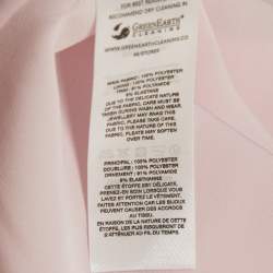 Pre Owned Self-Portrait Pink Gingham Print Chiffon Pleated Midi Dress M