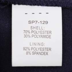 Pre Owned Self-Portrait Indigo Blue Satin and Lace Long Sleeve Pleated Midi Dress S