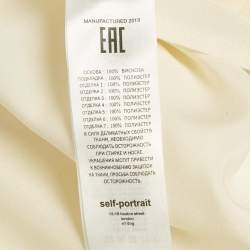 Pre Owned Self-Portrait Cream Crepe Lace Trimmed Mini Dress M