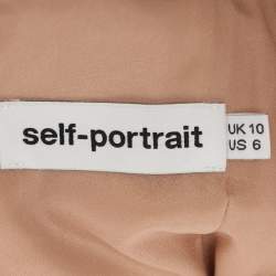 Pre Owned Self-Portrait Lilac Lace One Shoulder Midi Dress M