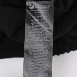 Pre Owned Self-Portrait Black Velvet Crystal Embellished Bow Bardot Tops M