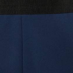 Pre Owned Self-Portrait Blue/Green Lace & Crepe Midi Dress M