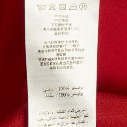 Pre Owned Self-Portrait Red Crepe Bow Detail Flounce Mini Dress M