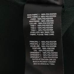 Pre Owned Self-Portrait Green Wave Lace Midi Dress S